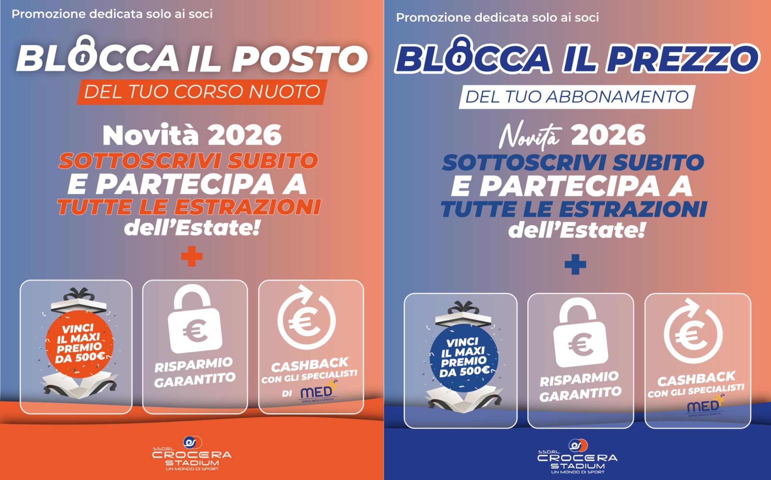 Blocca prezzo e Blocca posto