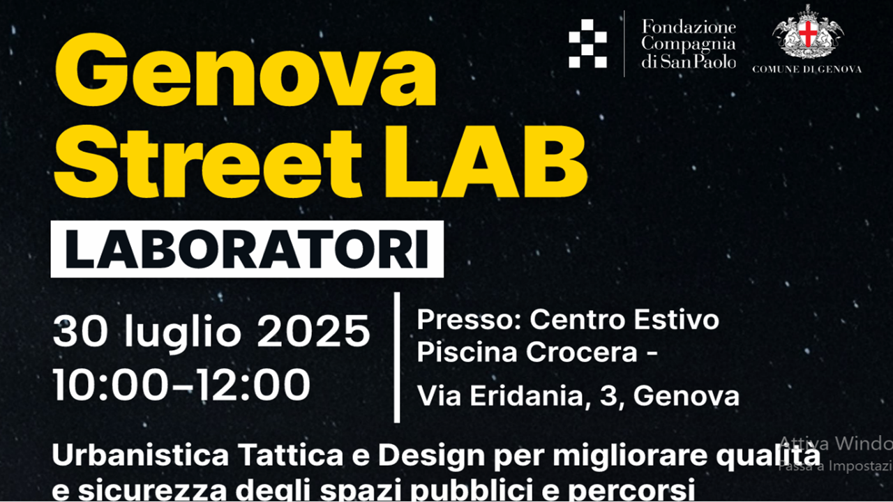 30 e il 31 luglio Urbanistica Tattica e Design