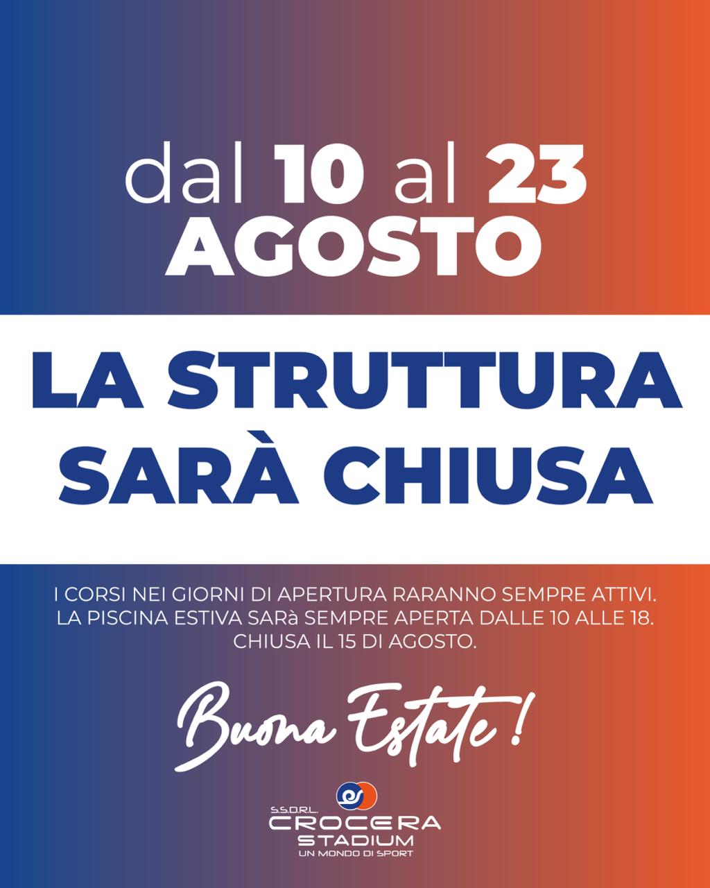 Chiusura Estiva