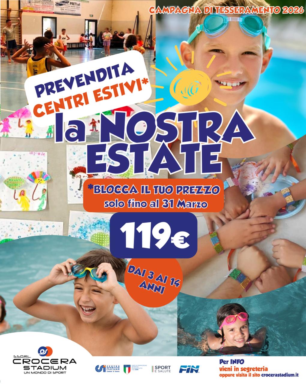 Centri Estivi Crocera Stadium: la nostra estate 2026