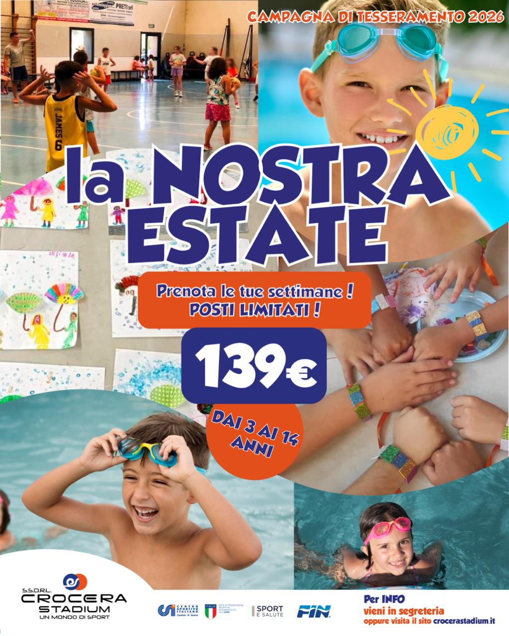 Centri Estivi Crocera Stadium: la nostra estate 2026