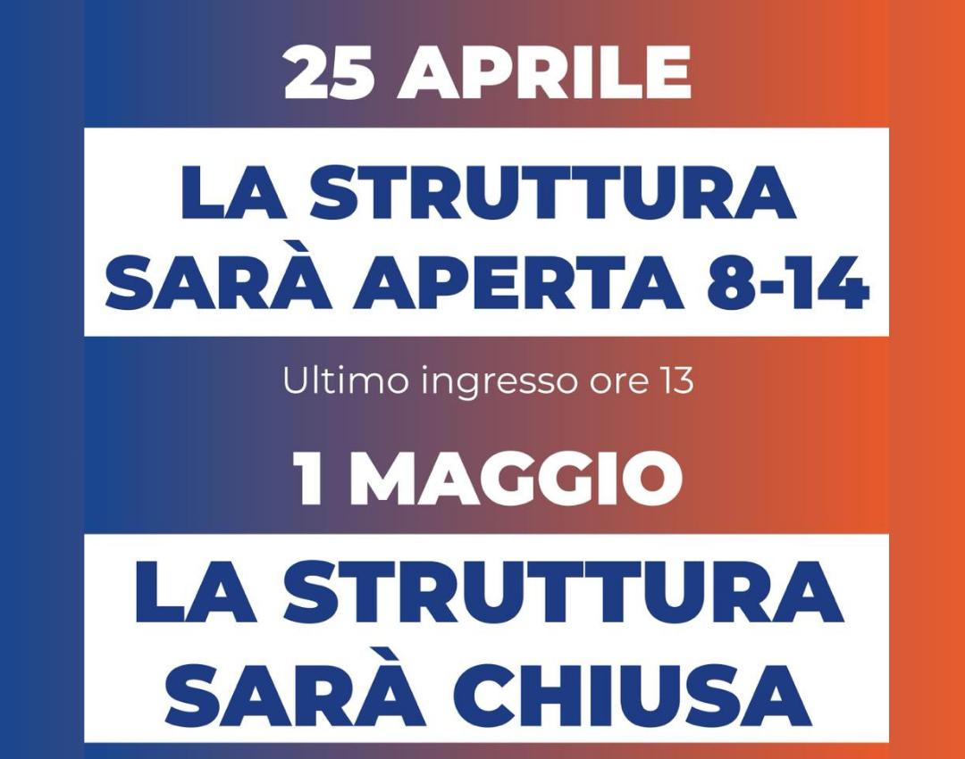 Orari festività 25 Aprile e 1° Maggio