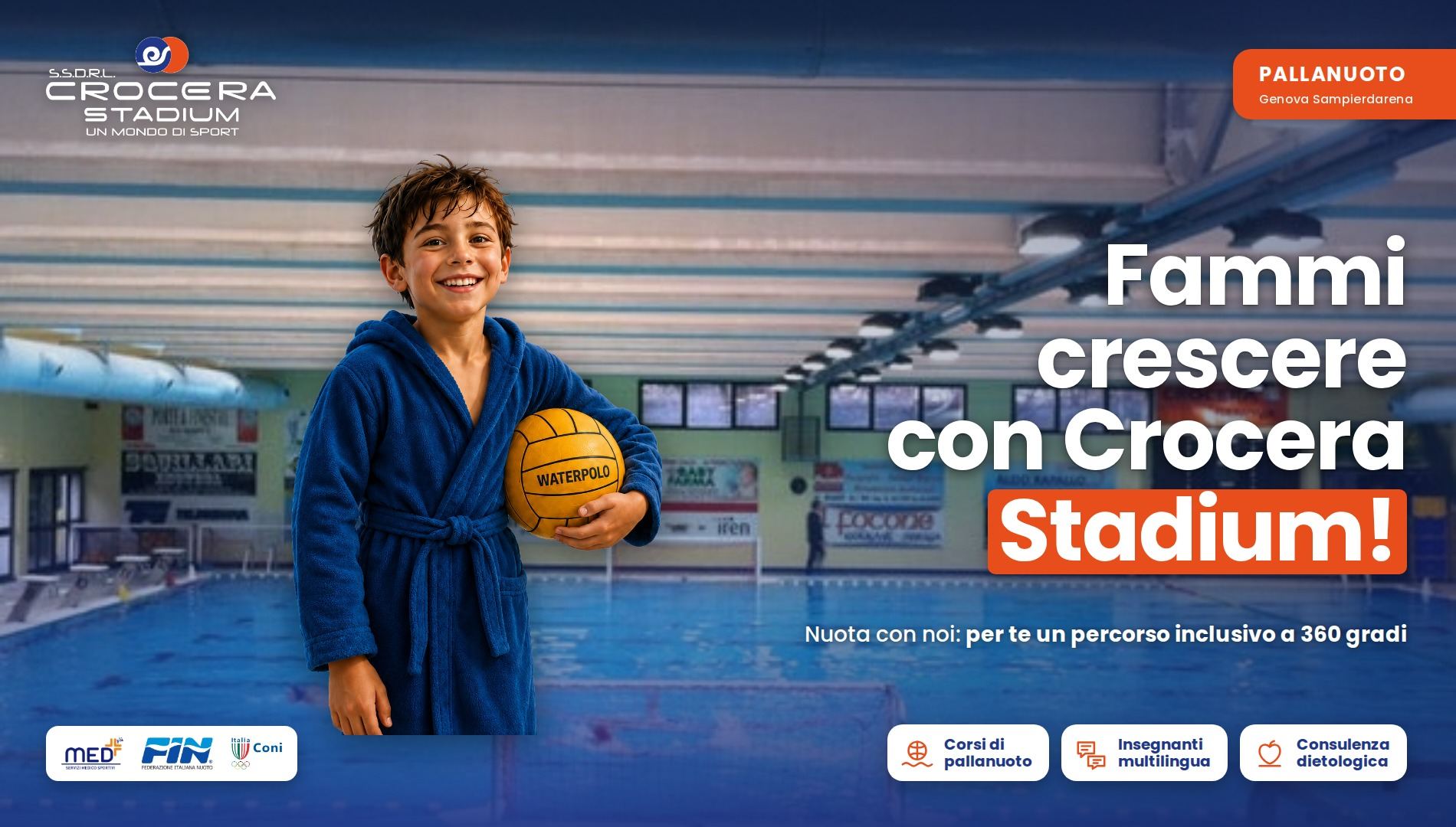 Fammi crescere con Crocera Stadium Sampierdarena: la pallanuoto riparte in vasca grande