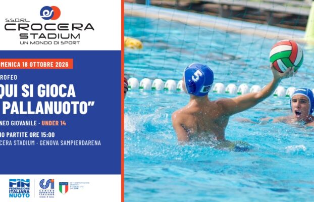Domenica 18 ottobre al Crocera Stadium il 1° Trofeo “Qui si gioca a pallanuoto” – Under 14